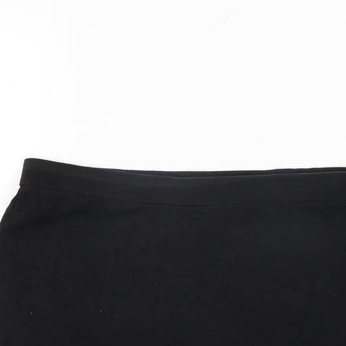 M&Co Girls Black Cotton Mini Skirt Size 14 Years Regular Pull On