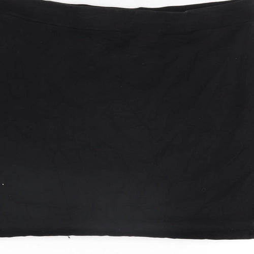 M&Co Girls Black Cotton Mini Skirt Size 14 Years Regular Pull On