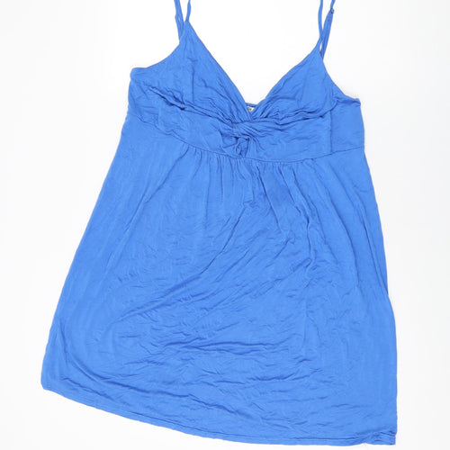 HOTOUCH Womens Blue Viscose Basic T-Shirt Size 2XL V-Neck