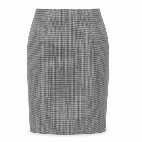 Marks and Spencer Womens Grey Geometric Polyester Straight & Pencil Skirt Size 14 Zip - Houndstooth
