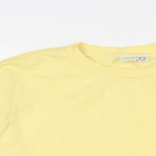 Disney Womens Yellow Cotton Pullover Sweatshirt Size S Pullover