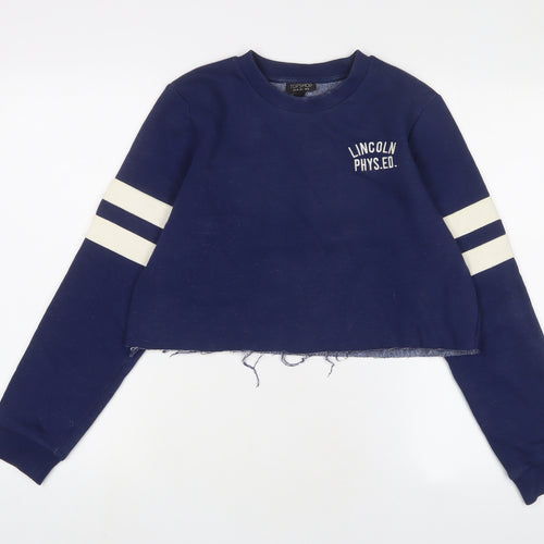 Tophop Womens Blue Cotton Pullover Sweatshirt Size 10 Pullover