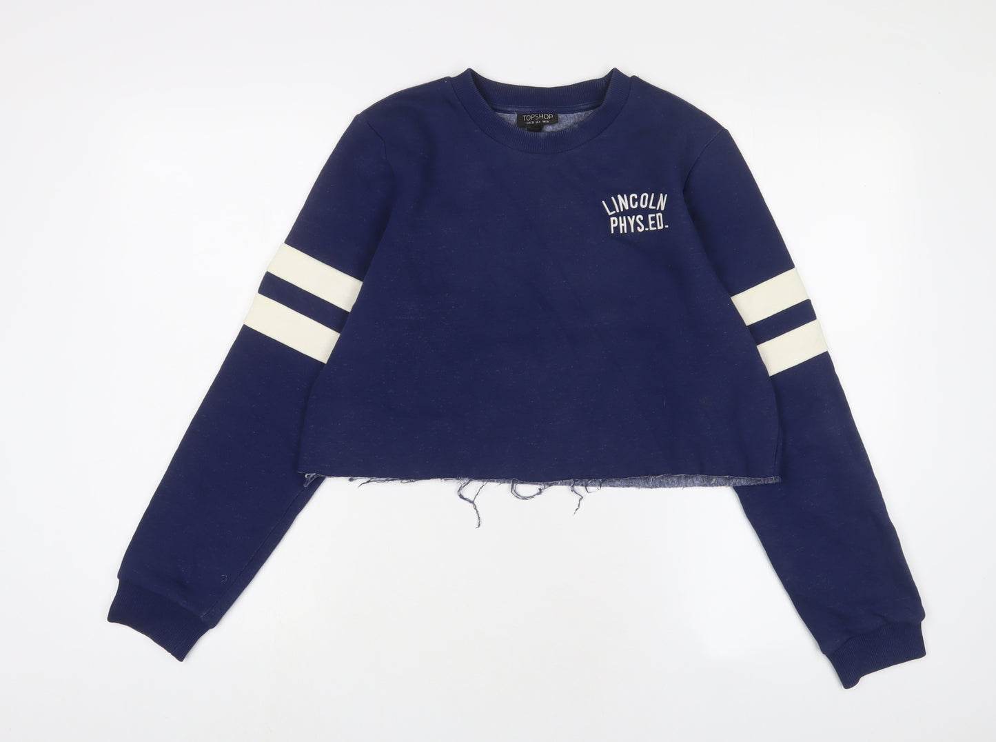 Tophop Womens Blue Cotton Pullover Sweatshirt Size 10 Pullover