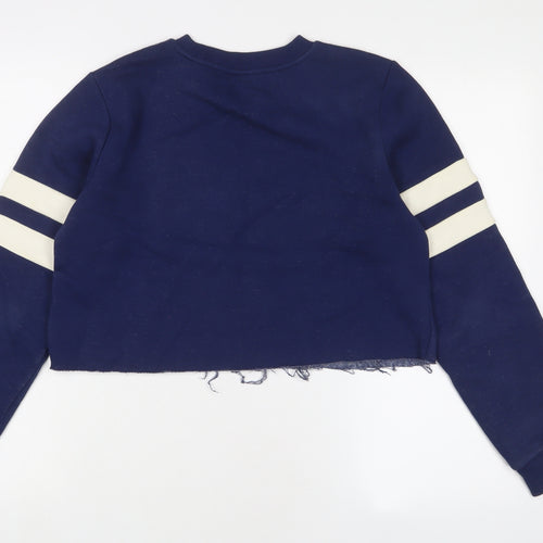 Tophop Womens Blue Cotton Pullover Sweatshirt Size 10 Pullover