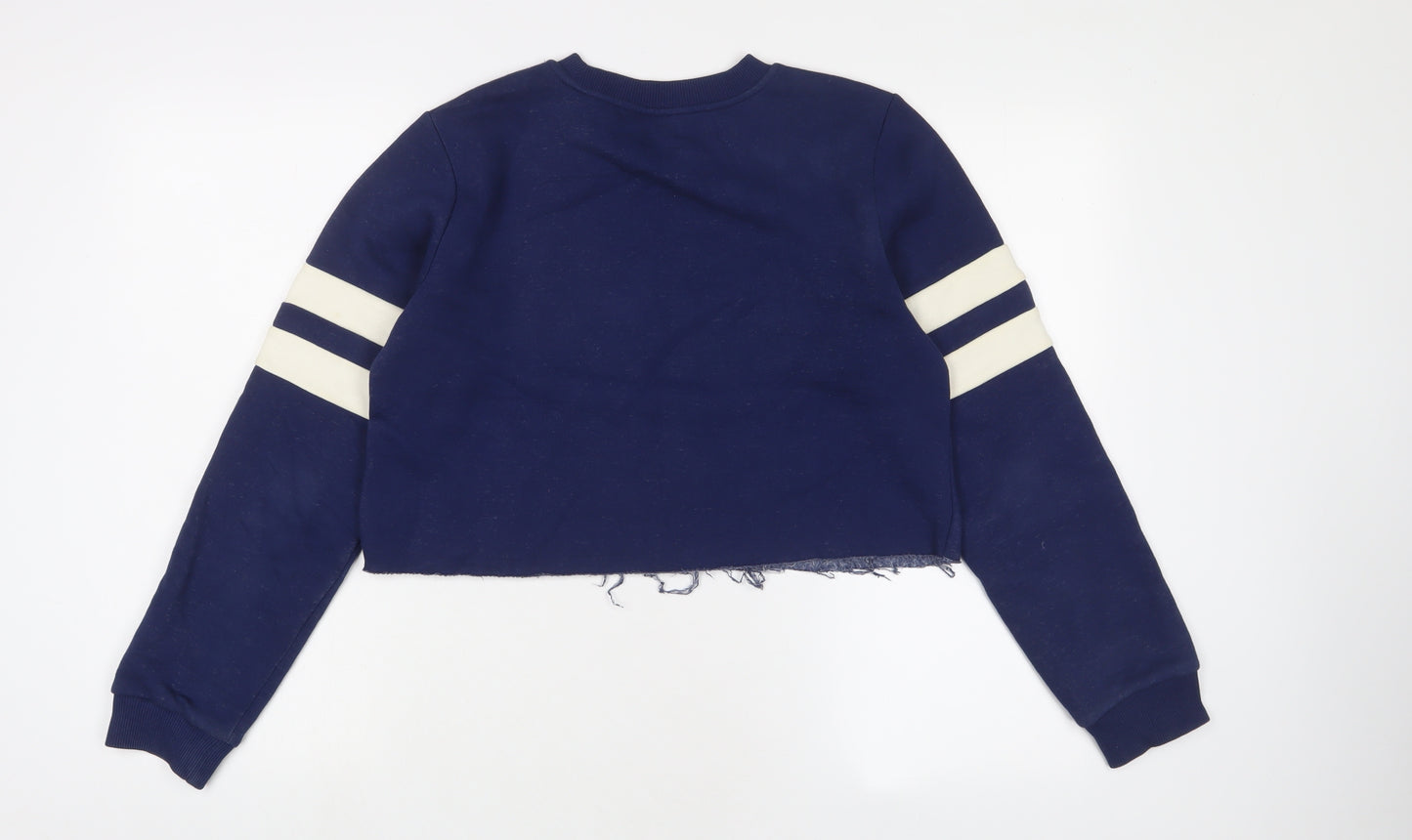 Tophop Womens Blue Cotton Pullover Sweatshirt Size 10 Pullover