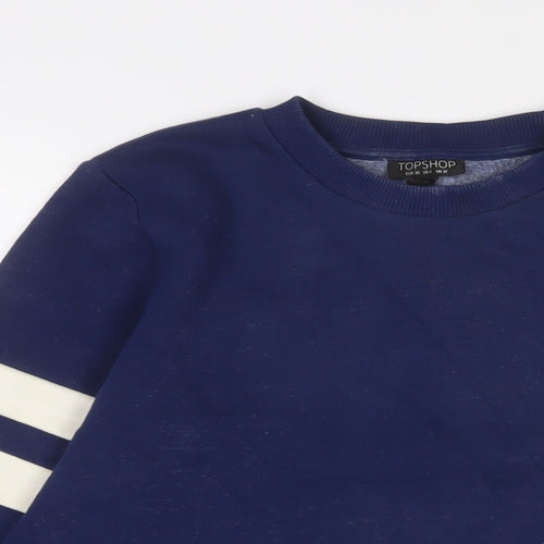 Tophop Womens Blue Cotton Pullover Sweatshirt Size 10 Pullover