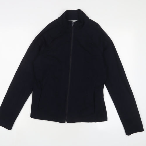 Marks and Spencer Womens Blue Cotton Full Zip Sweatshirt Size 10 Zip