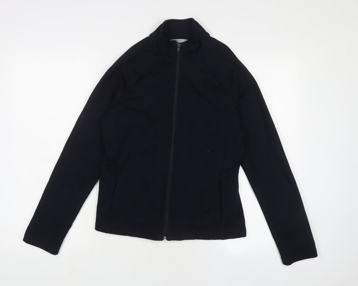 Marks and Spencer Womens Blue Cotton Full Zip Sweatshirt Size 10 Zip