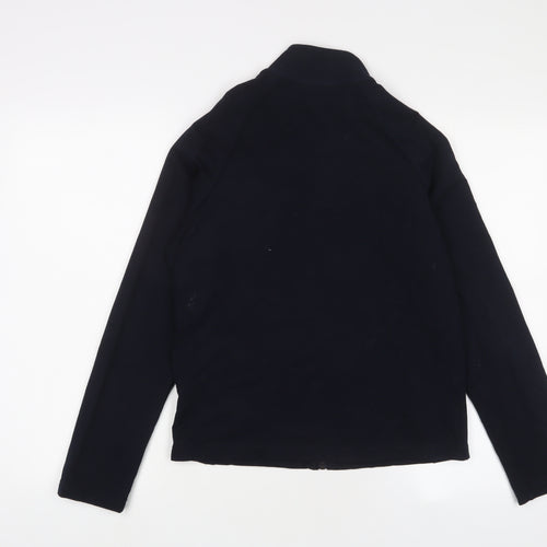 Marks and Spencer Womens Blue Cotton Full Zip Sweatshirt Size 10 Zip