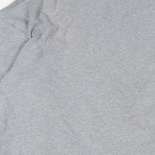 LABEL RAIL Womens Grey Cotton Basic T-Shirt Size 10 Crew Neck