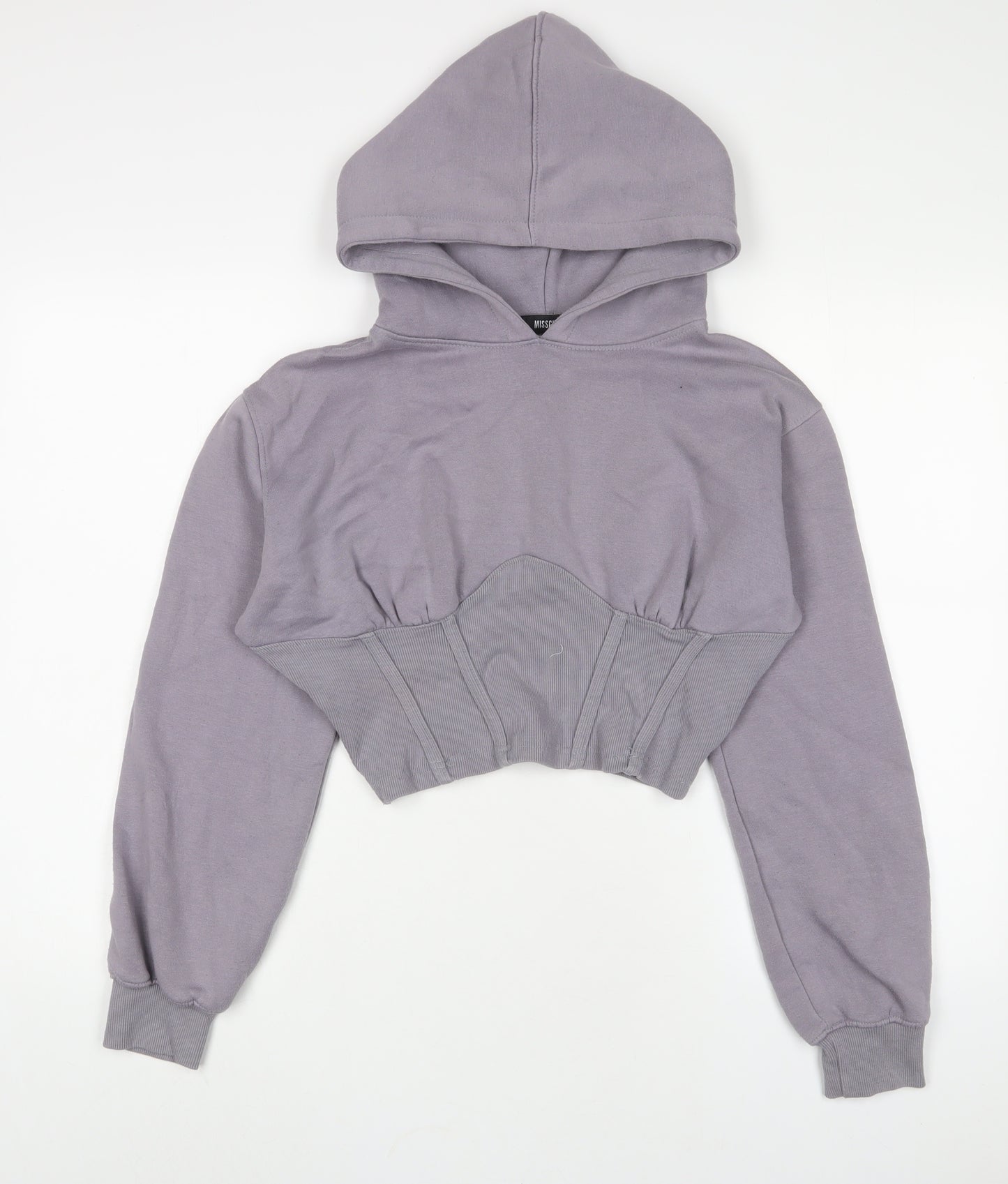Missguided Womens Purple Cotton Pullover Hoodie Size 10 Pullover