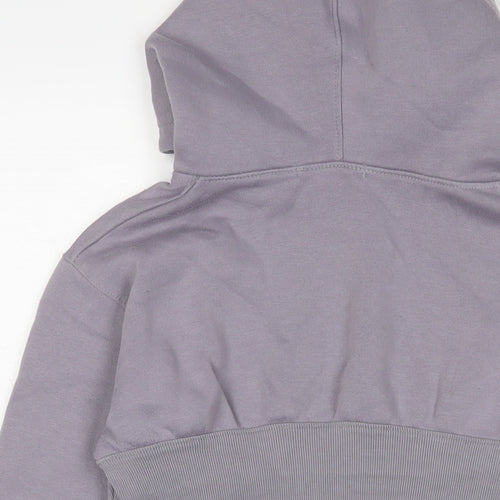 Missguided Womens Purple Cotton Pullover Hoodie Size 10 Pullover