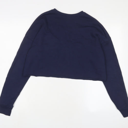 Bella + Canvas Womens Blue Cotton Pullover Sweatshirt Size M Pullover