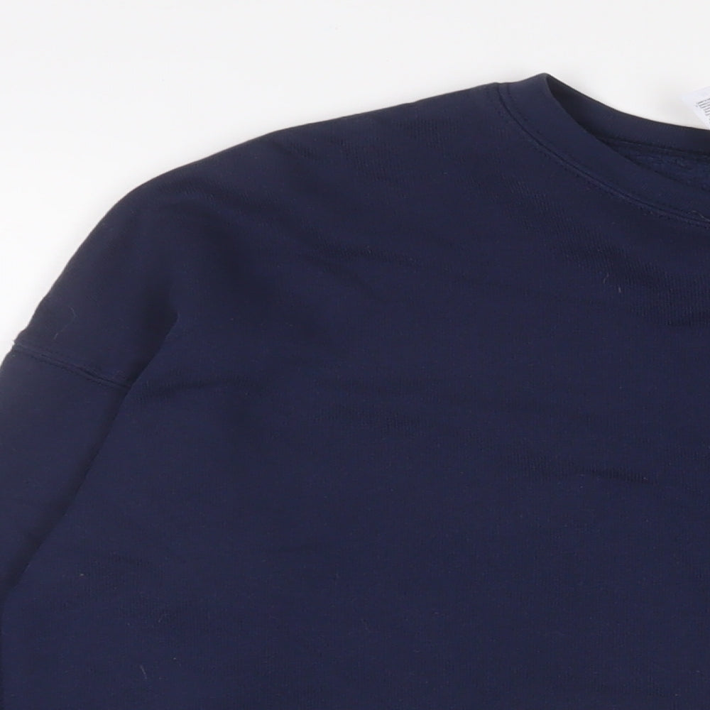Bella + Canvas Womens Blue Cotton Pullover Sweatshirt Size M Pullover
