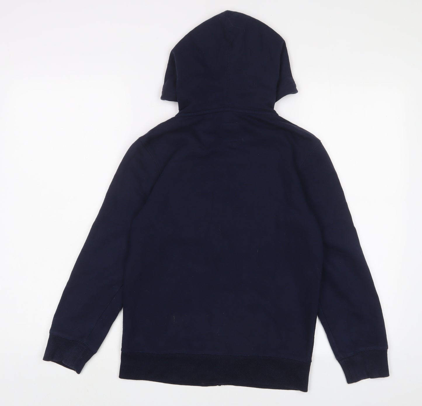 Gap Boys Blue Cotton Full Zip Hoodie Size 10-11 Years Zip - Embroidered, Logo