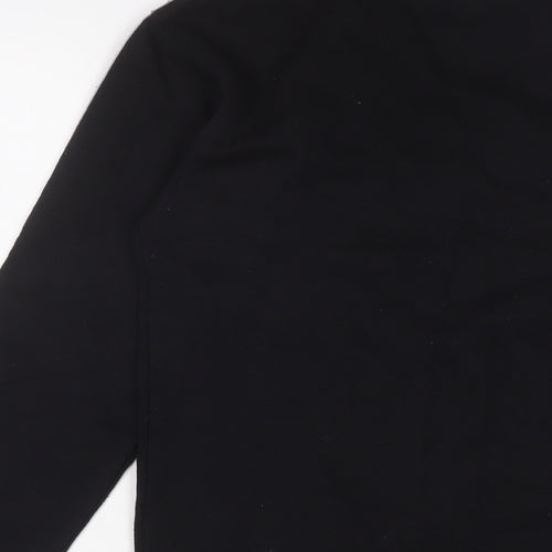 Champion Girls Black Cotton Jumper Dress Size 11-12 Years Crew Neck Pullover - Logo, Embroidered
