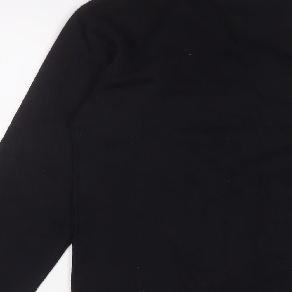 Champion Girls Black Cotton Jumper Dress Size 11-12 Years Crew Neck Pullover - Logo, Embroidered