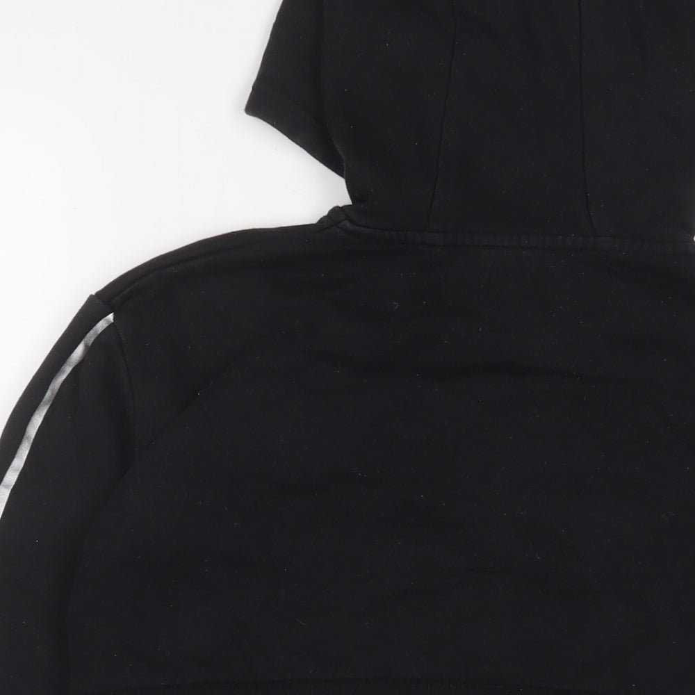 Juicy Couture Girls Black Cotton Full Zip Hoodie Size 10-11 Years Zip - Logo