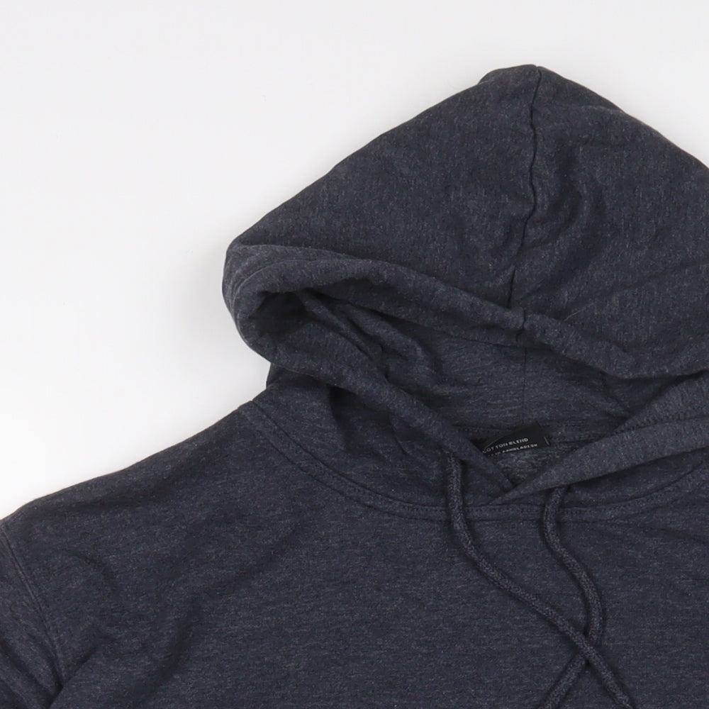 Bakaruda Mens Grey Cotton Pullover Hoodie Size M