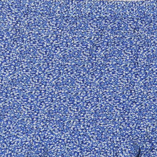 Marks and Spencer Womens Blue Floral Viscose A-Line Skirt Size 24