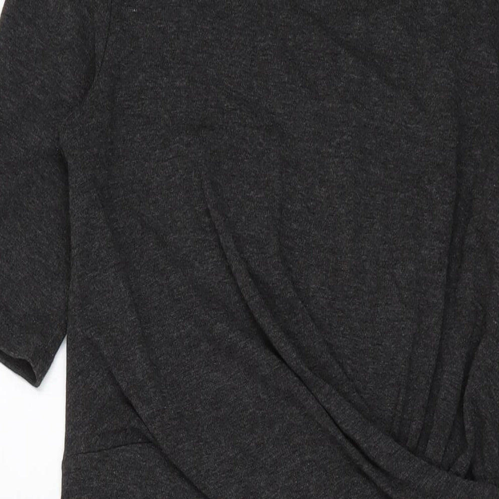 Phase Eight Womens Grey Viscose Sheath Size 12 Round Neck Pullover