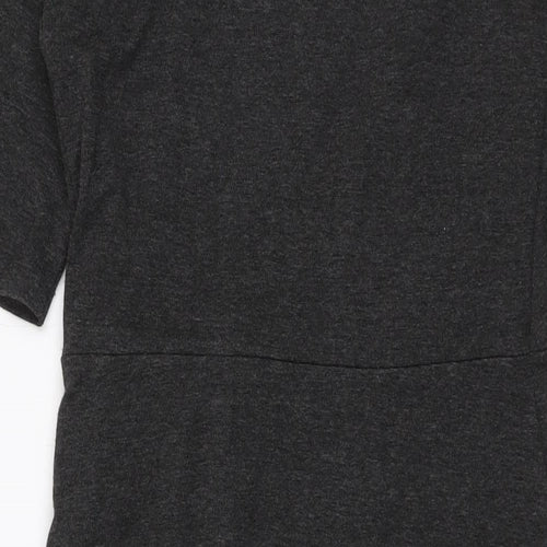 Phase Eight Womens Grey Viscose Sheath Size 12 Round Neck Pullover