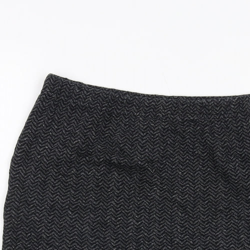 Masai Womens Grey Herringbone Cotton Straight & Pencil Skirt Size M