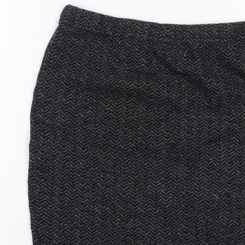 Masai Womens Grey Herringbone Cotton Straight & Pencil Skirt Size M