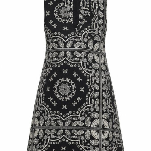 PARISIAN SIGNATURE Womens Beige Geometric Polyester A-Line Size 10 Mock Neck Zip