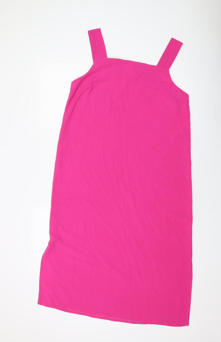 Warehouse Womens Pink Polyester A-Line Size 12 Square Neck Pullover