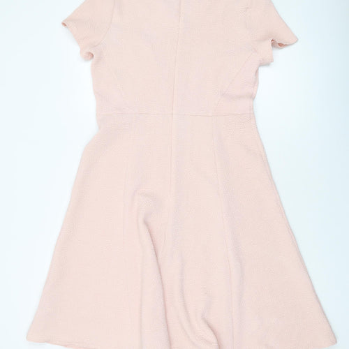 Marks and Spencer Womens Pink Polyester A-Line Size 12 Round Neck Pullover