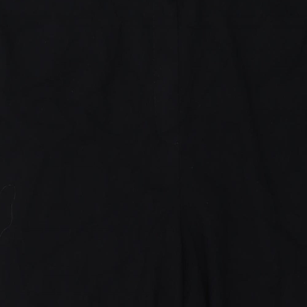 Marks and Spencer Womens Black Acetate Trousers Size 26 L28 in Regular Button