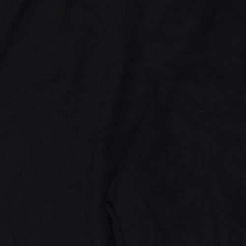 Marks and Spencer Womens Black Acetate Trousers Size 26 L28 in Regular Button