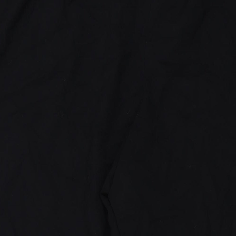 Marks and Spencer Womens Black Acetate Trousers Size 26 L28 in Regular Button
