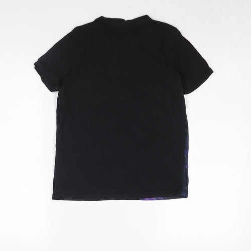 PlayStation Boys Black Cotton Basic T-Shirt Size 11-12 Years Crew Neck Pullover - Logo Text Print