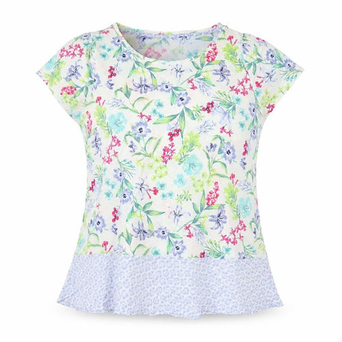 Marks and Spencer Womens Multicoloured Floral Viscose Top Pyjama Top Size 14