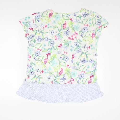 Marks and Spencer Womens Multicoloured Floral Viscose Top Pyjama Top Size 14