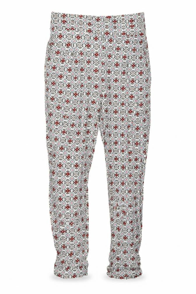 Marks and Spencer Womens Multicoloured Geometric Viscose Harem Trousers Size 8 L25 in Regular