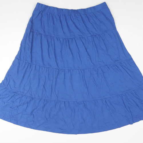 American Sweetheart Womens Blue Cotton A-Line Skirt Size 39 in