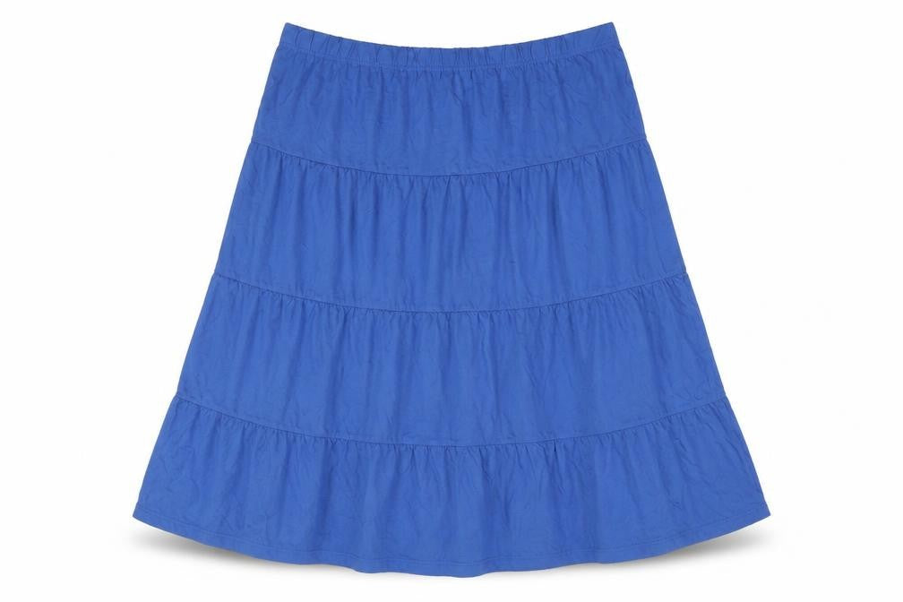 American Sweetheart Womens Blue Cotton A-Line Skirt Size 39 in