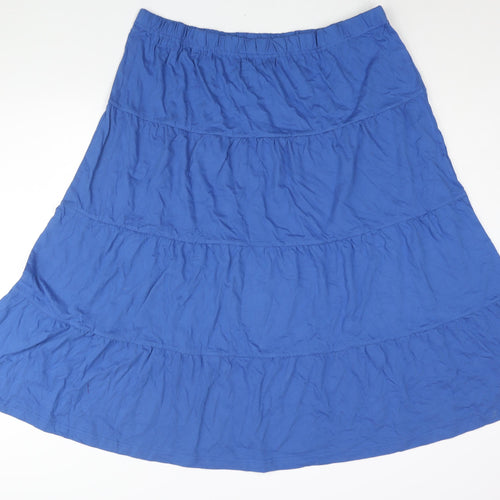 American Sweetheart Womens Blue Cotton A-Line Skirt Size 39 in
