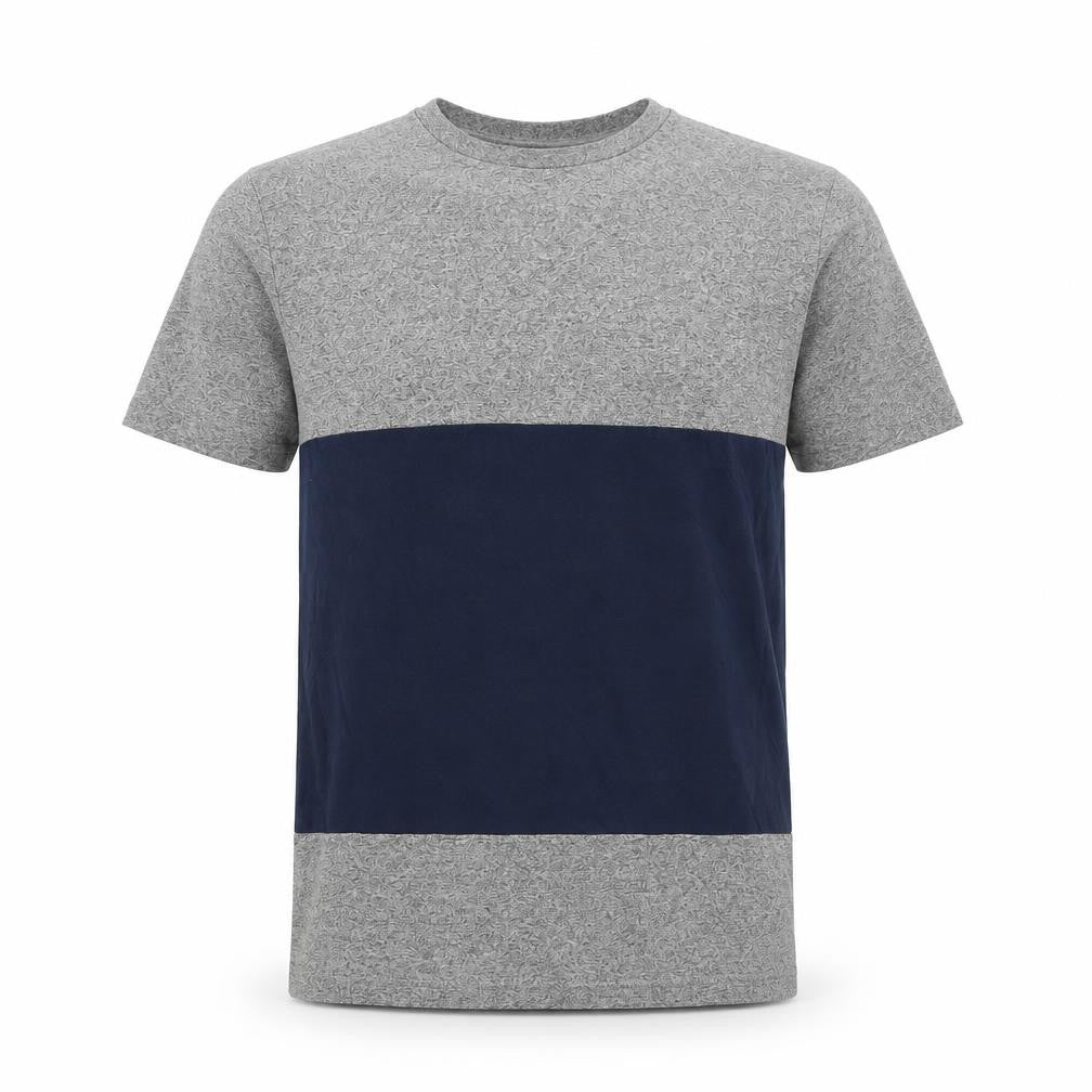Topman Mens Green Colourblock Cotton T-Shirt Size XS Round Neck