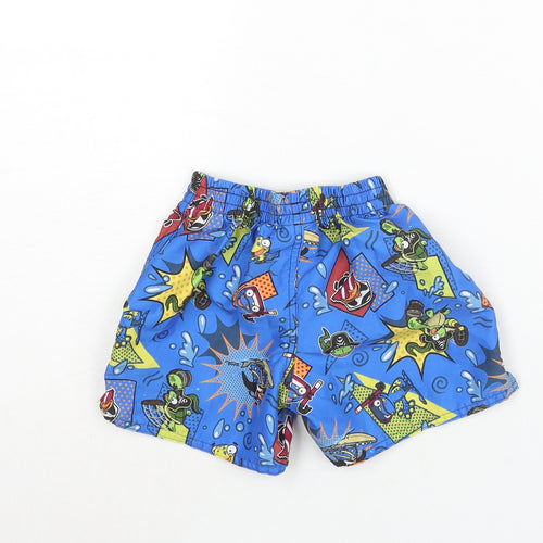 Speedo Boys Blue Geometric Polyester Sweatpants Trousers Size 18-24 Months Pullover - Cartoon Print Logo Swim Shorts