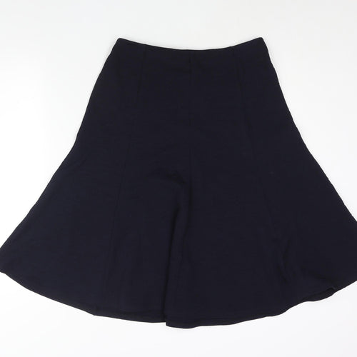 M&Co Womens Blue Geometric Polyester A-Line Skirt Size 12