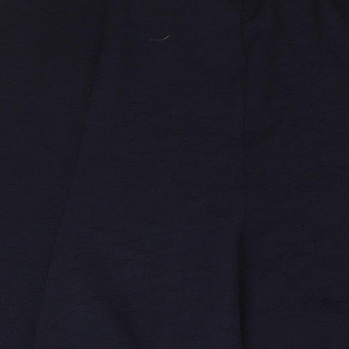 M&Co Womens Blue Geometric Polyester A-Line Skirt Size 12