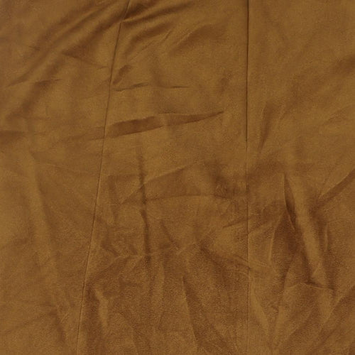 Elvie Womens Brown Polyester A-Line Skirt Size 22 Zip