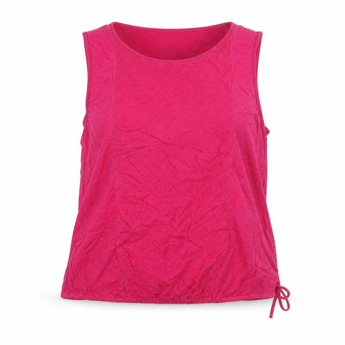 M&Co Womens Pink Cotton Camisole Blouse Size 14 Round Neck - Tie Detail Embroidered