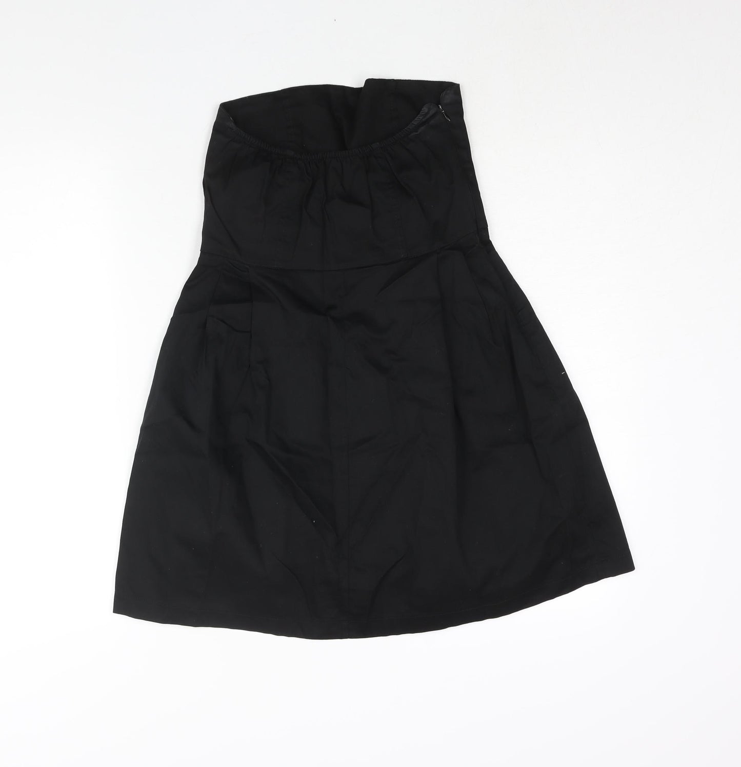 SOHO Womens Black Polyester A-Line Size 14 Square Neck Zip