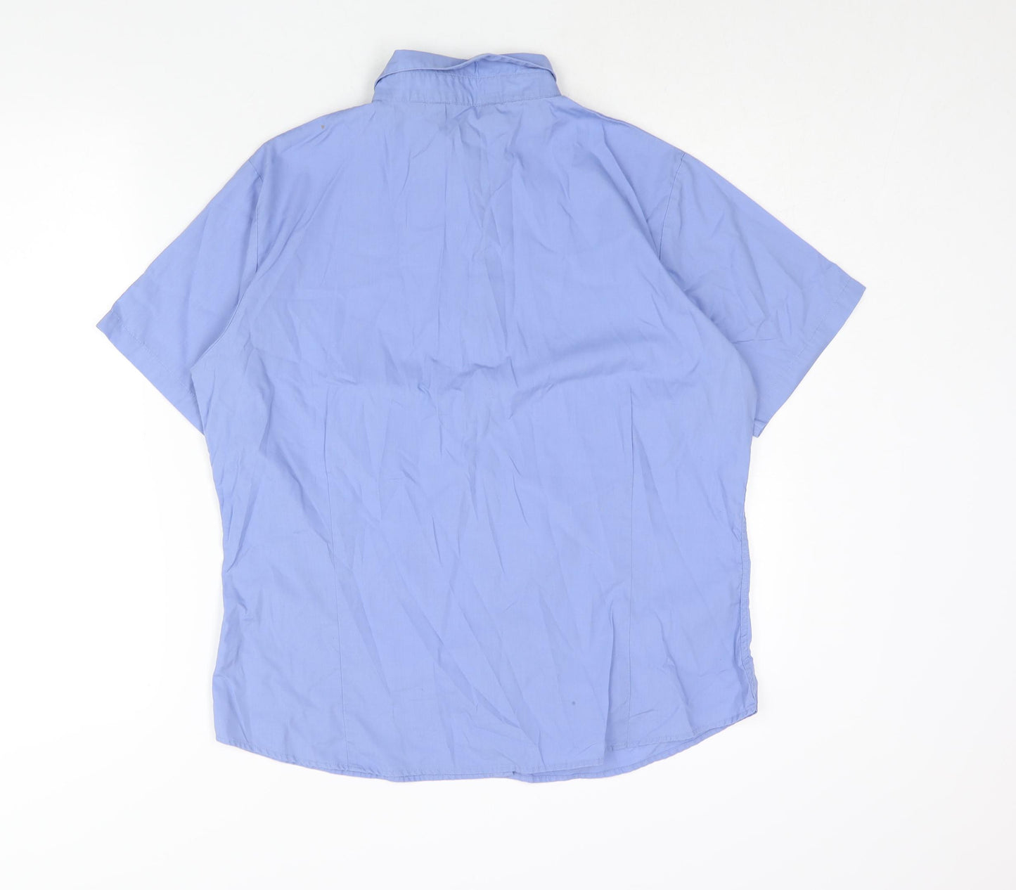 Premier Womens Blue Polyester Basic Button-Up Size 16 Collared