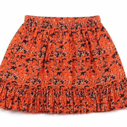 Zara Womens Red Floral Polyester A-Line Skirt Size S - Frill